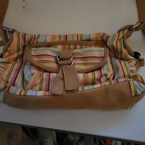 Fossil Fabric Stripped Shoulder Bag